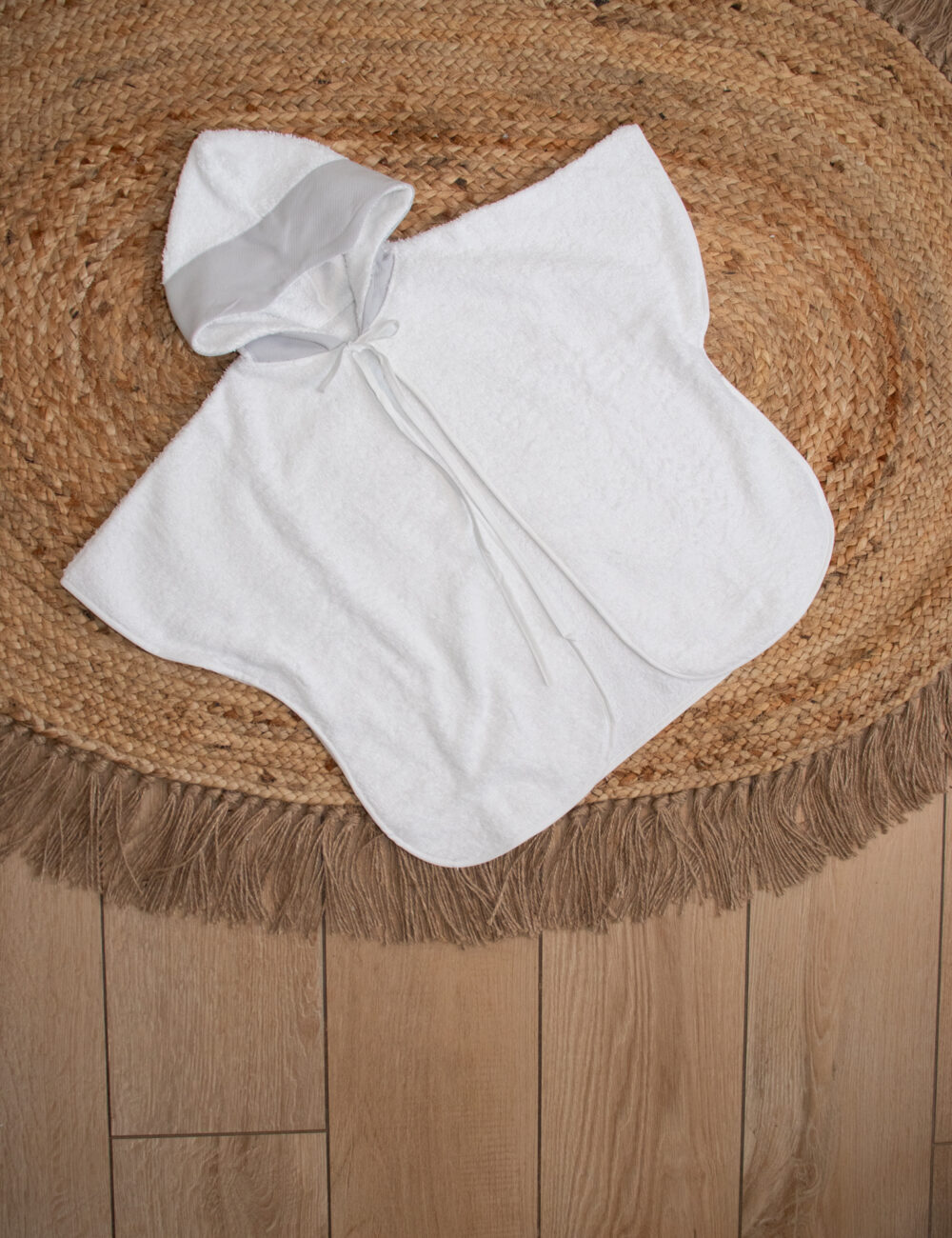Accappatoio poncho con balza - immagine 3