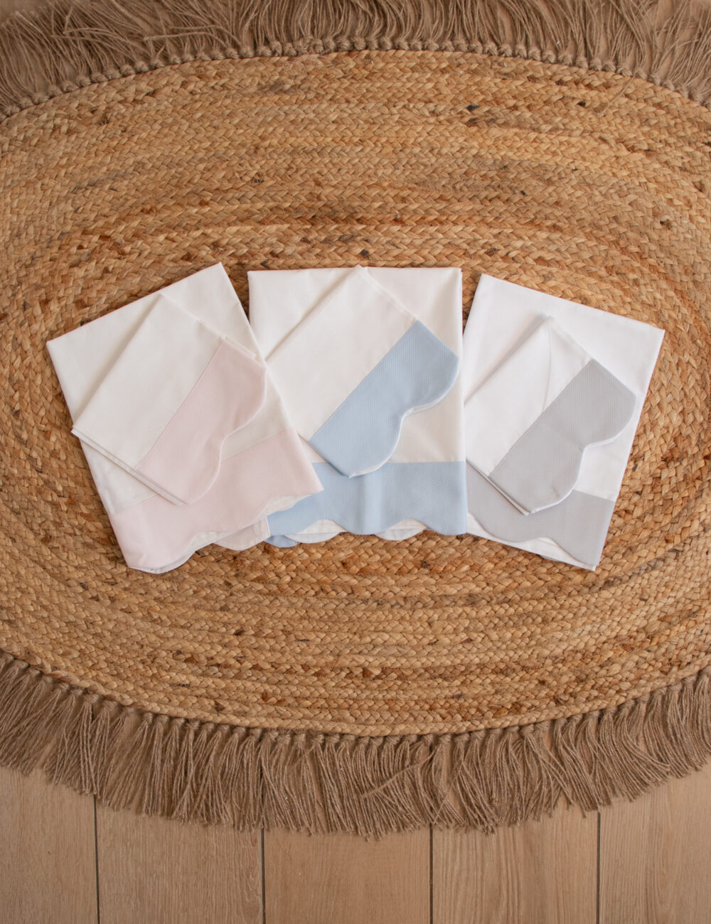 Set 3 pz Lenzuolo culla con balza