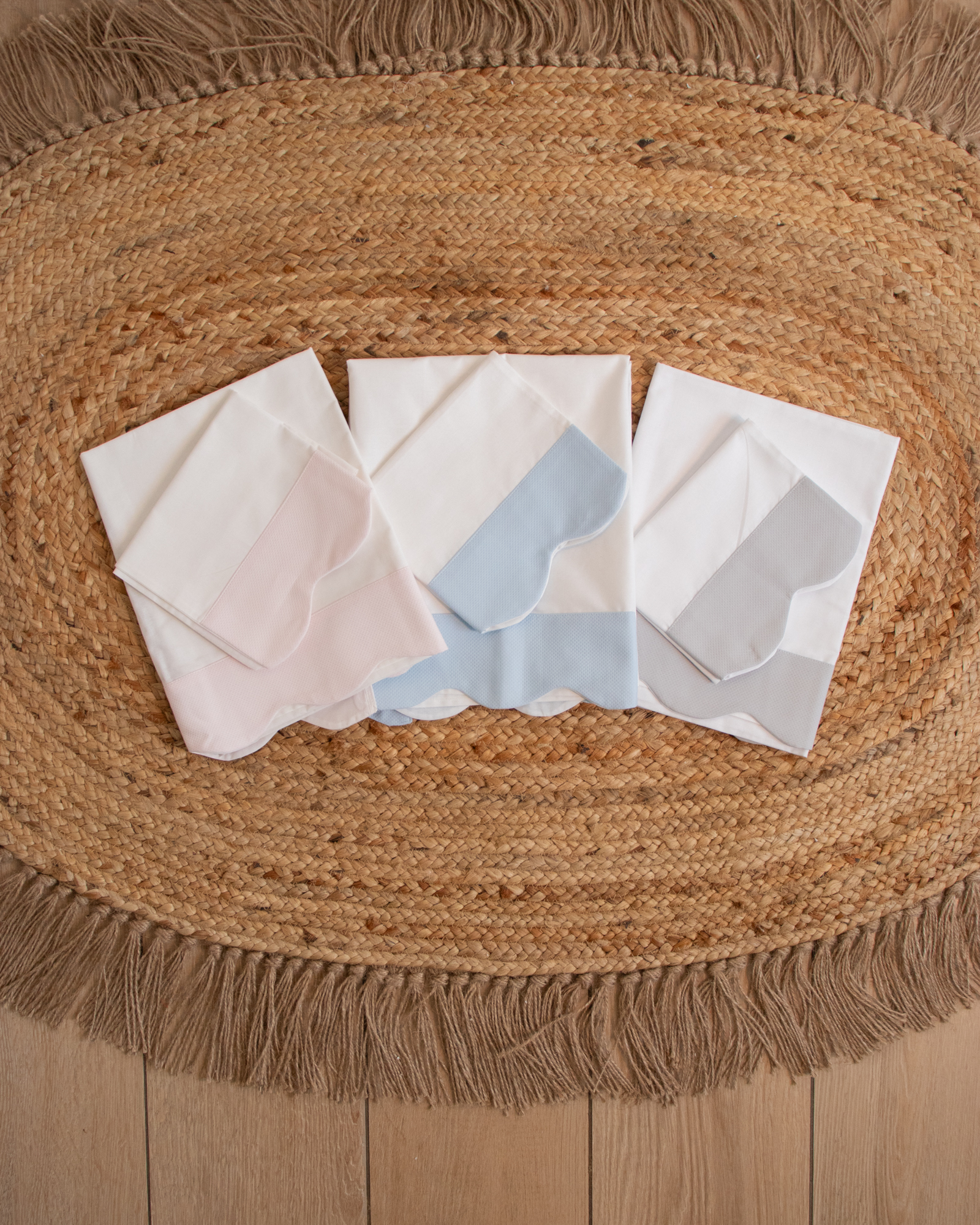 Set 3 pz Lenzuolo culla con balza