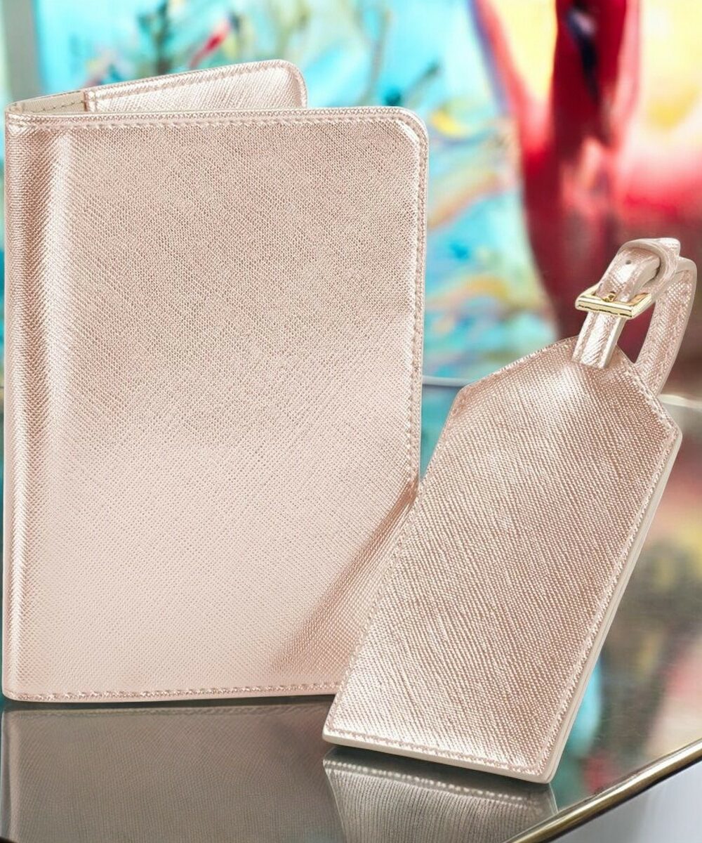 Travel Set in Simil Pelle Personalizzabile (Etichetta Valigia e Portapassaporto) - immagine 7