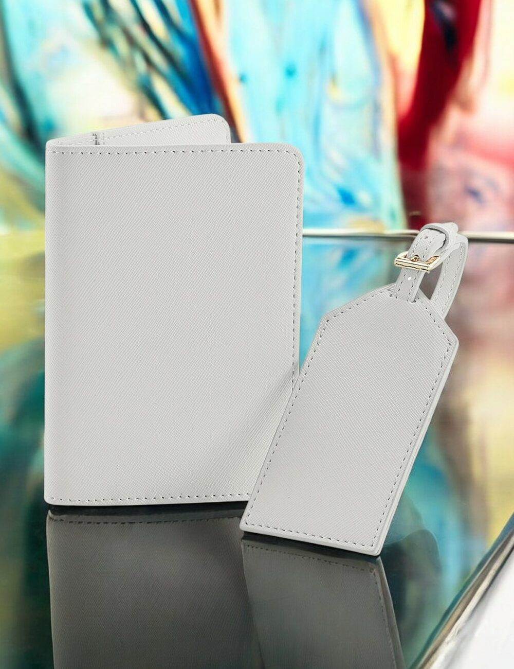 Travel Set in Simil Pelle Personalizzabile (Etichetta Valigia e Portapassaporto) - immagine 8