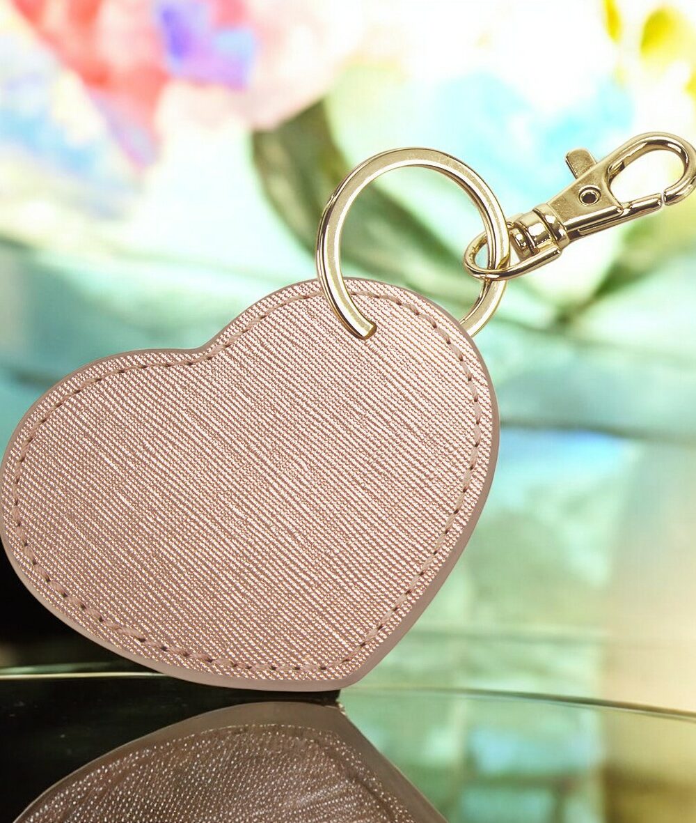Portachiavi a Cuore in Simil Pelle Personalizzabile - immagine 4
