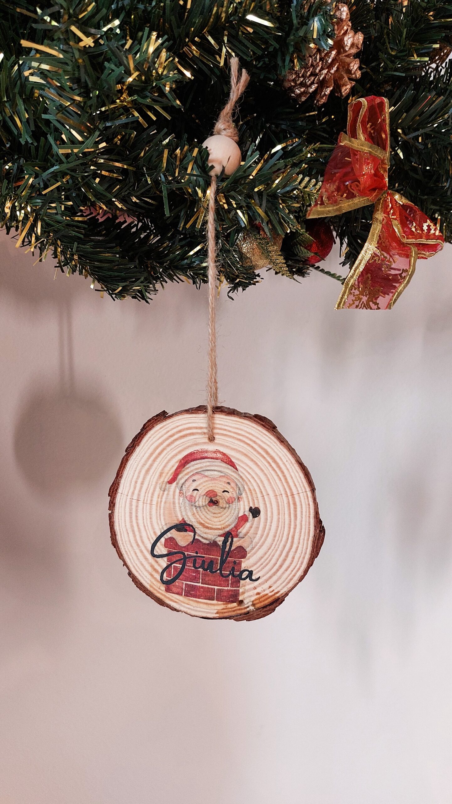 Pallina di Natale in legno